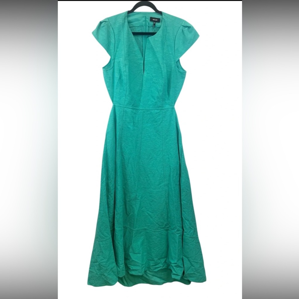 ME+EM NWOT Cotton Pop Woven Floral Jacquard Maxi Cut Out Dress Menthol green 12 - Picture 7 of 13